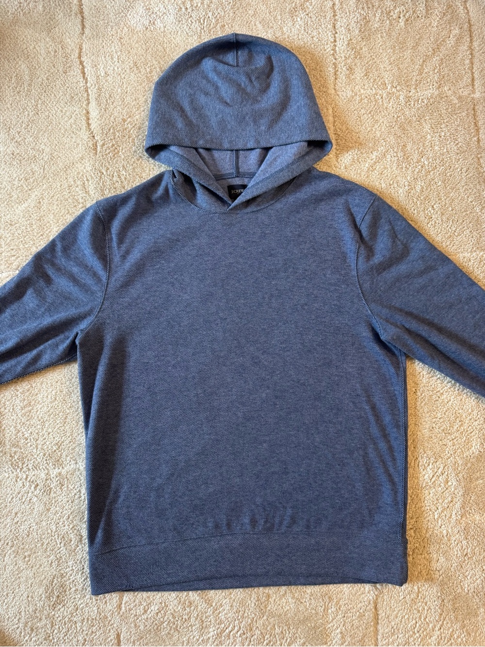 J. Crew Men's Heather Boue Hooded Sweater